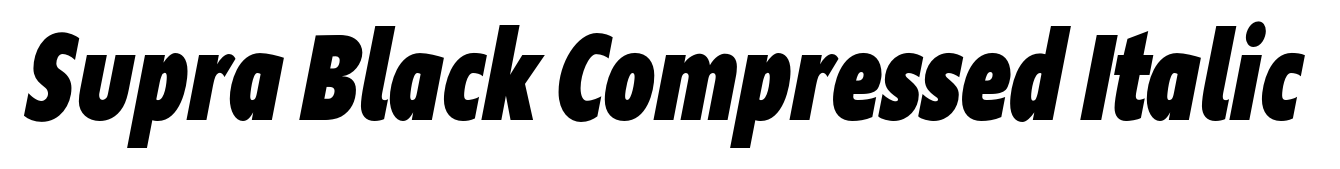 Supra Black Compressed Italic
